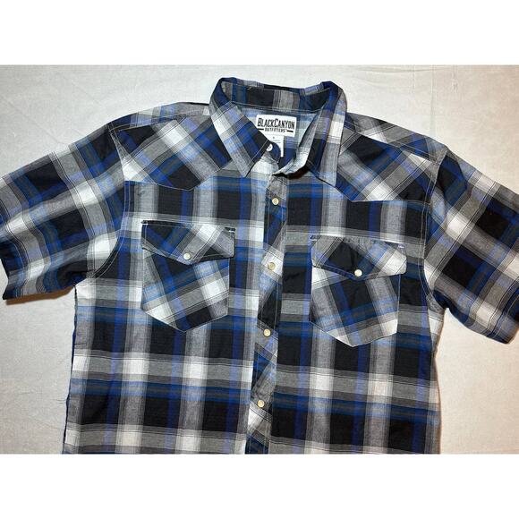 Black Canyon Men's Pearl Snap Button Down Size Large - Picture 3 of 5